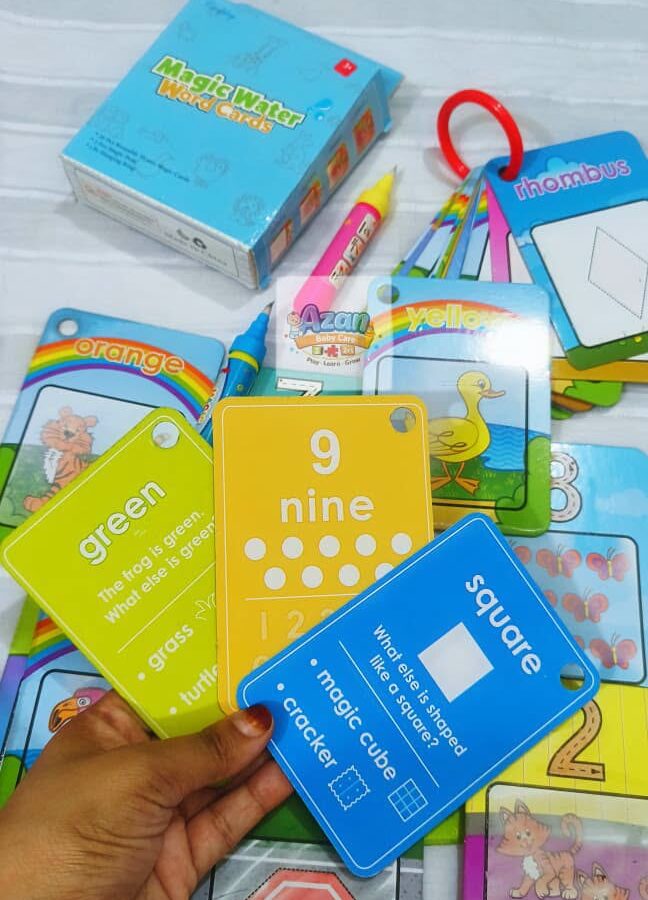 Magic water card (number, shape, color)