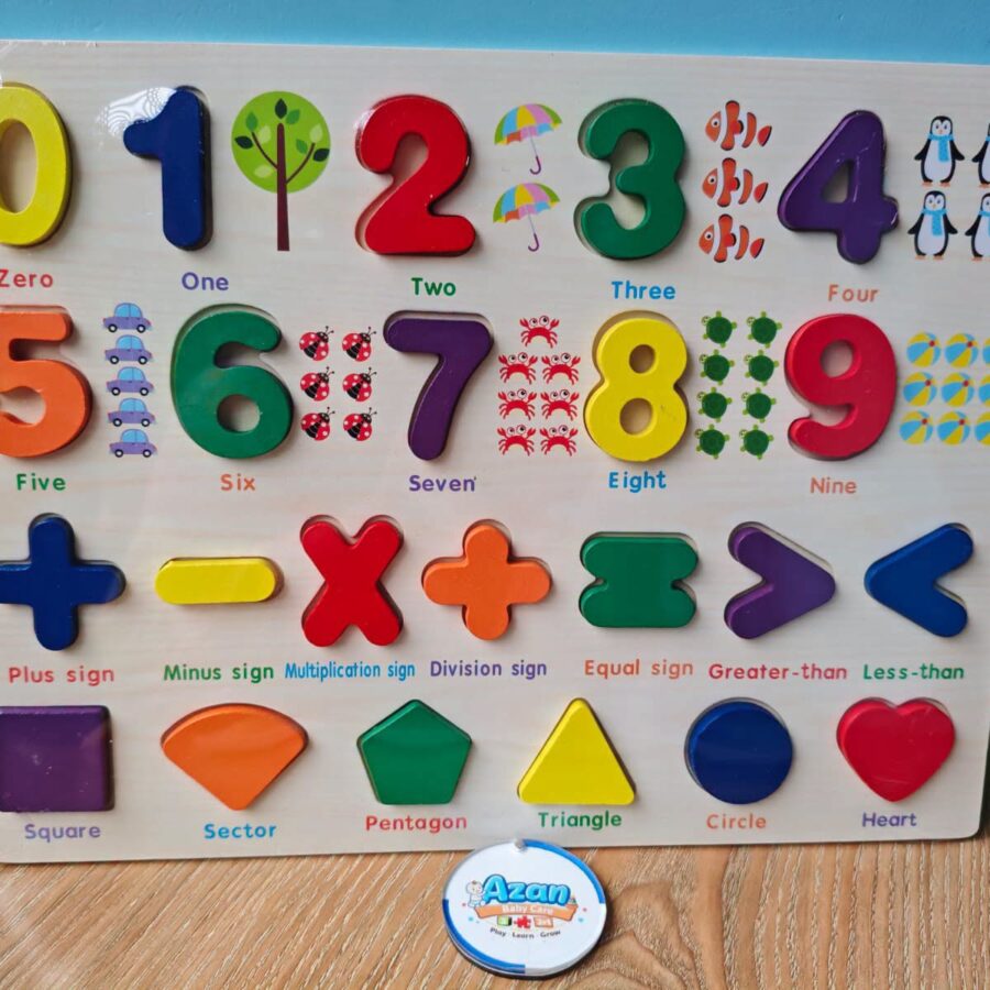 Wooden Number Puzzle 123 Block