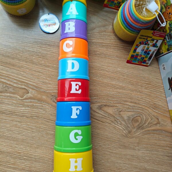 9 PCS Rainbow Stacking Cups for Kids
