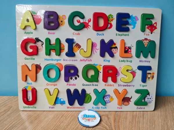 Wooden Alphabet Puzzle ABC Letters Block