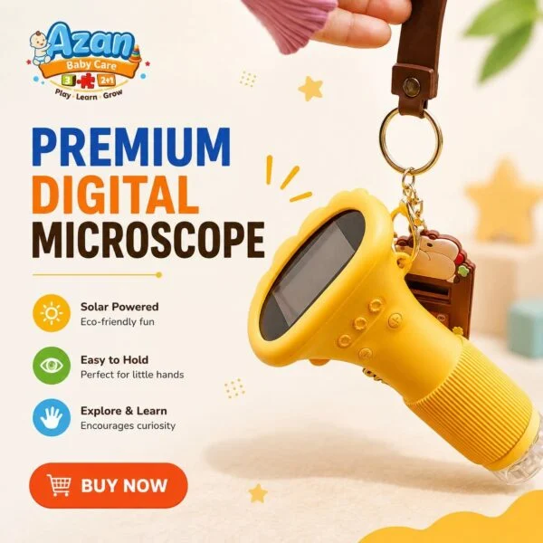 Kids' Portable High-Definition Optical Microscope (Yellow Colour Available)